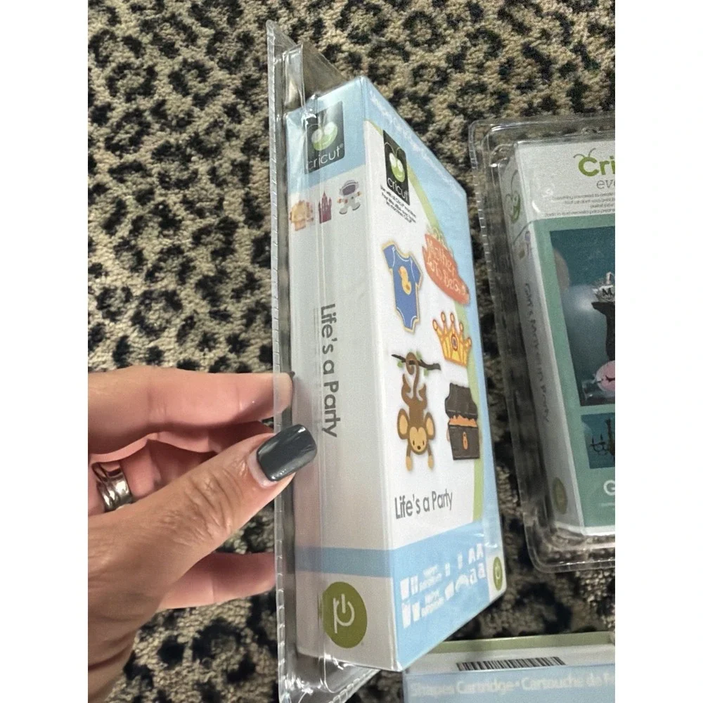 Lot 3 Cricut Cartridges Life's‎ A Party Girl's Makeup Party Florals Embellished